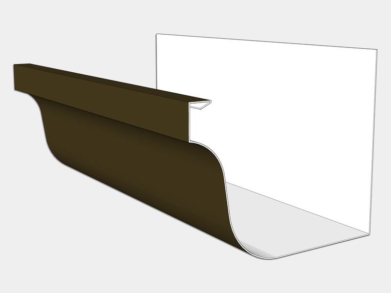 L-Style 24 Gauge Kynar Steel Brownstone Gutter