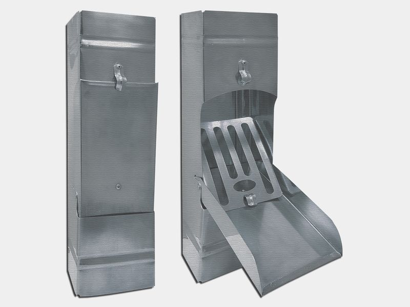 Plain Square Freedom Gray Downspout Cleanout