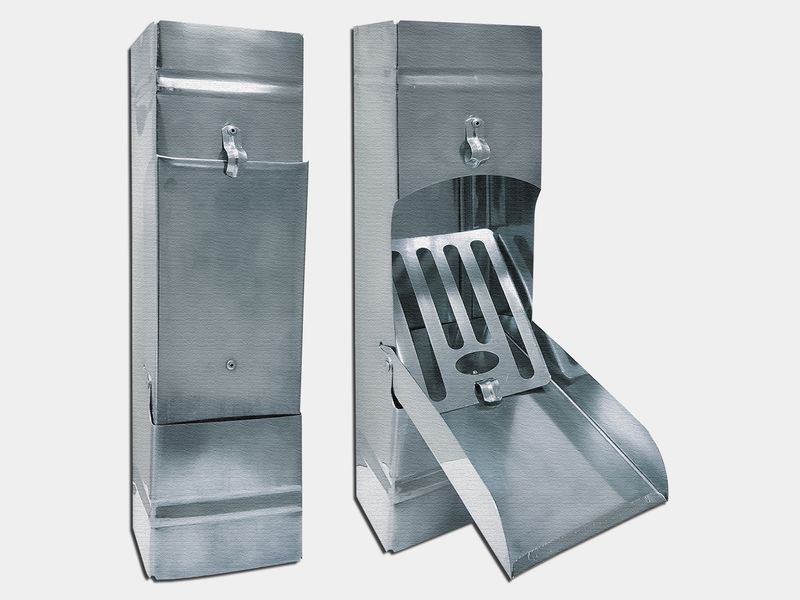 Plain Square Galvanized Steel Downspout Cleanout