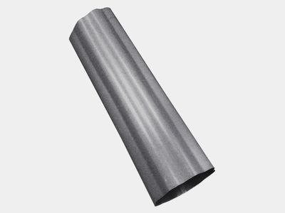 Round Corrugated Freedom Gray Downspout