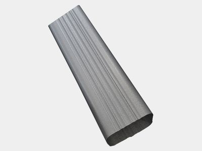 Square Corrugated Freedom Gray Downspout