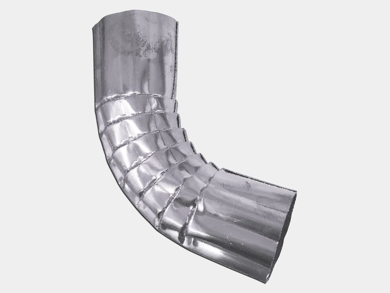 Round Corrugated Freedom Gray Elbow