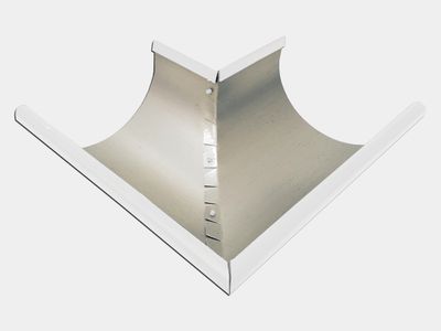 Aluminum 0.027" Half Round Gutter Outside Miter