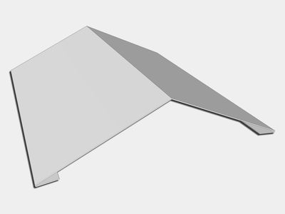 0.032 0.032" Kynar Aluminum Ridge Cap Roof Flashing