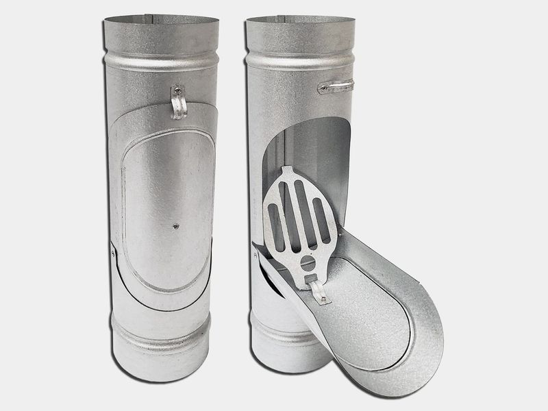 Plain Round Freedom Gray Downspout Cleanout