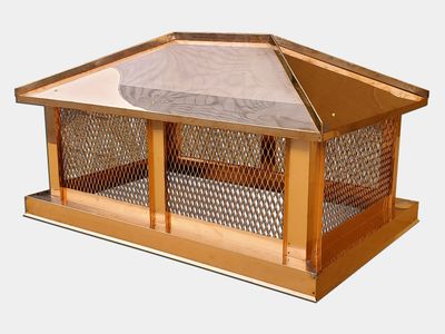 Hip and Ridge Copper Chimney Cap