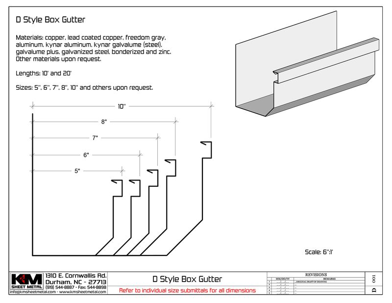 D-Style 0.027" Aluminum Residential Box Gutter