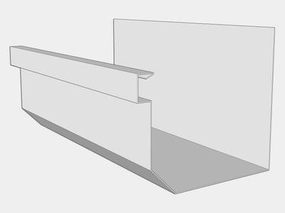 D-Style 24 Gauge Galvalume Plus Residential Box Gutter