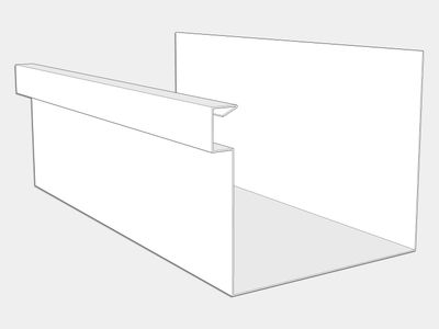 A-Style 0.032" Aluminum Kynar Commercial Box Gutter