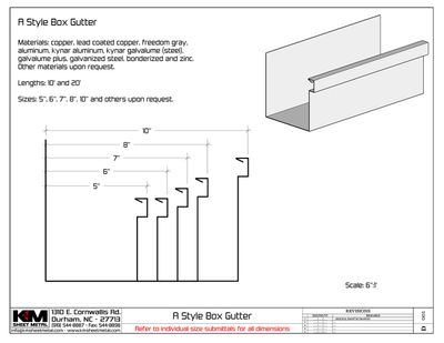 A-Style 0.027" Aluminum Commercial Box Gutter