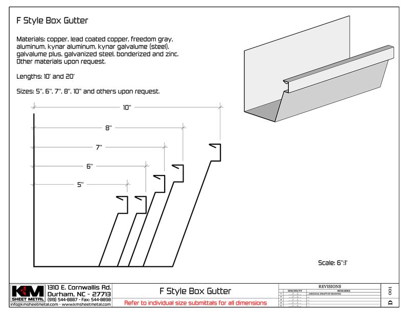 F-Style 0.027" Aluminum Industrial Box Gutter