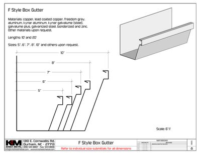 F-Style 0.027" Aluminum Industrial Box Gutter