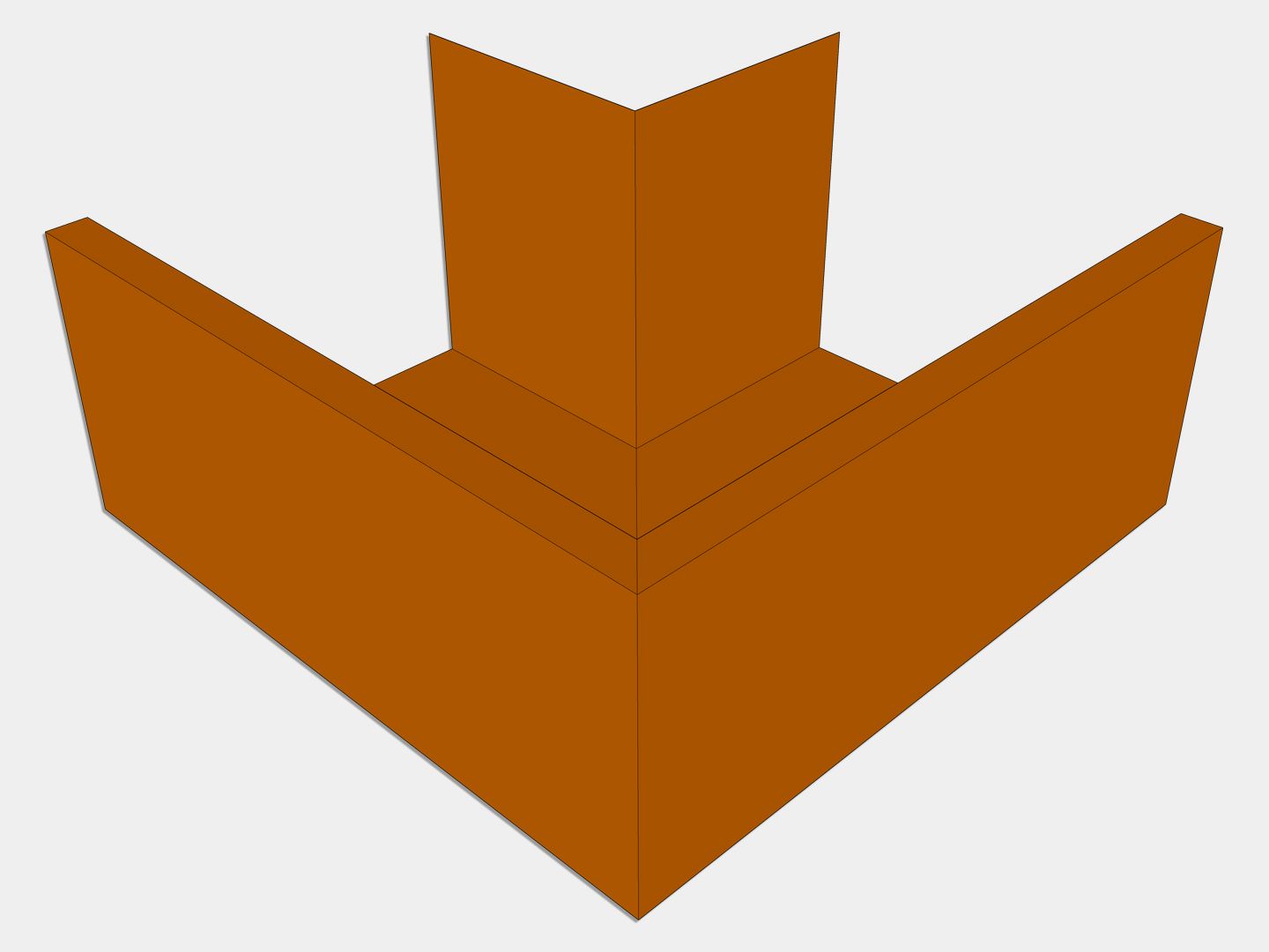 U-Style Copper Box Gutter Outside Miter