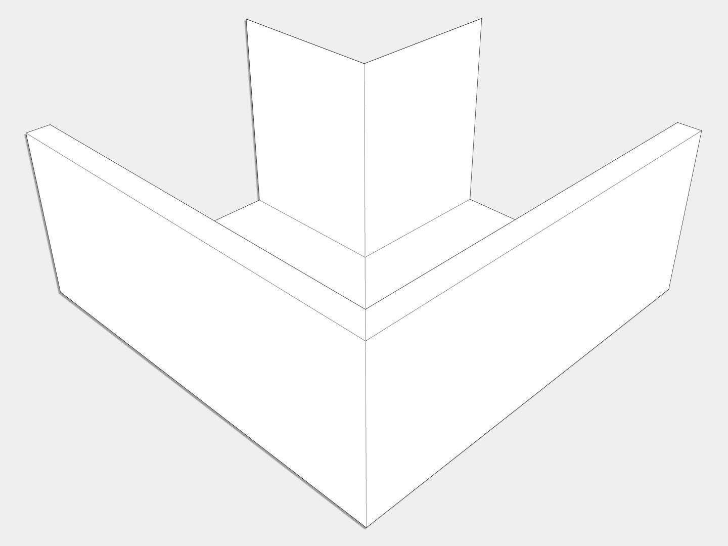 U-Style Aluminum 0.027"Box Gutter Outside Miter