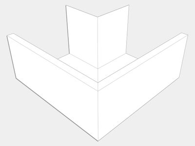 U-Style Aluminum 0.027"Box Gutter Outside Miter
