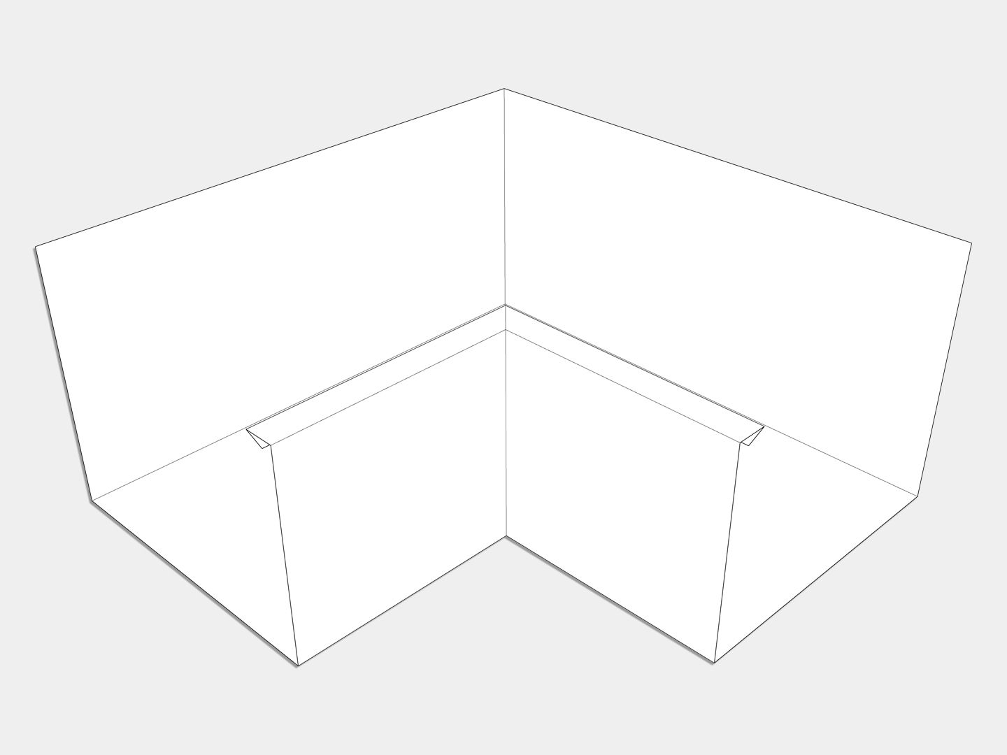 U-Style Aluminum 0.027" Box Gutter Inside Miter