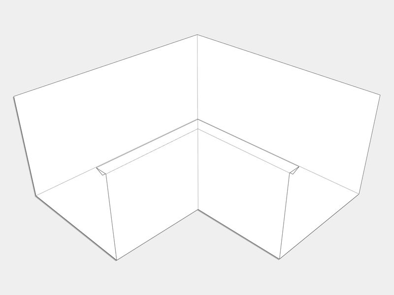 U-Style Aluminum 0.032" Kynar Box Gutter Inside Miter