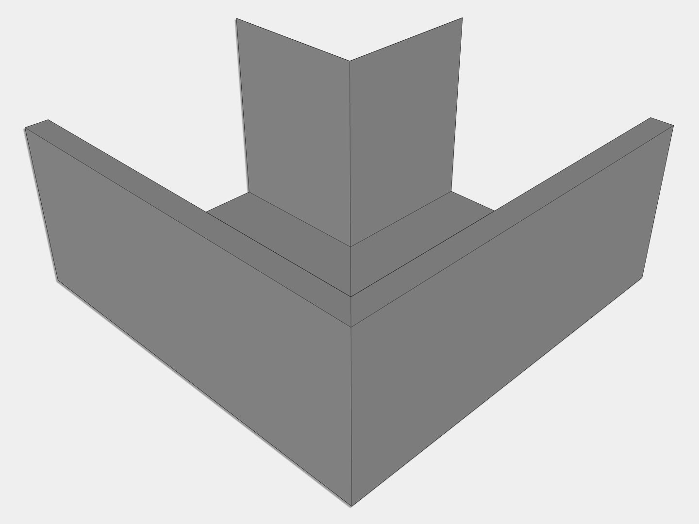 U-Style Lead Coated Copper Box Gutter Outside Miter