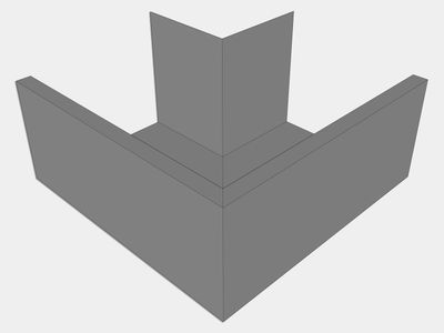 U-Style Lead Coated Copper Box Gutter Outside Miter