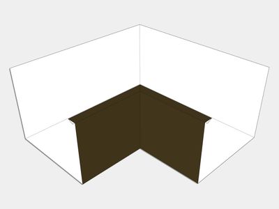 U-Style Kynar Steel Industrial Box Gutter Inside Miter