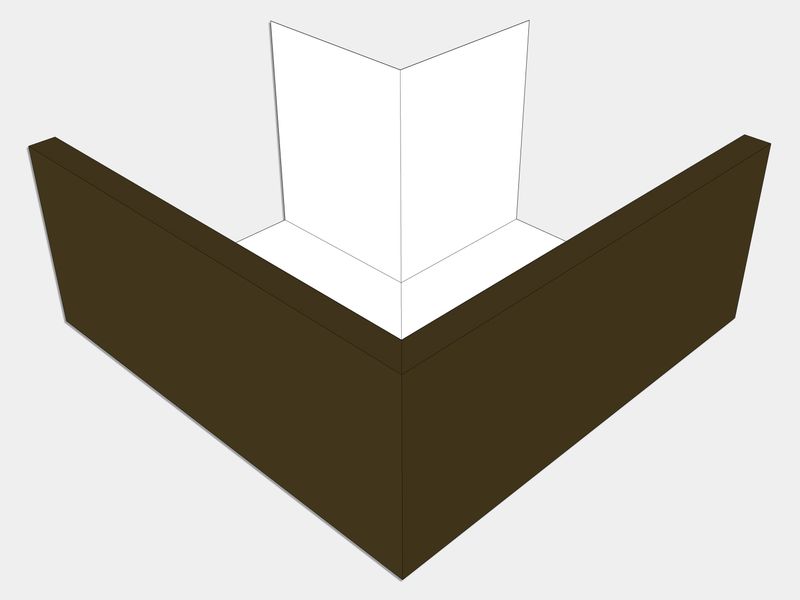 U-Style Kynar Steel Industrial Box Gutter Outside Miter