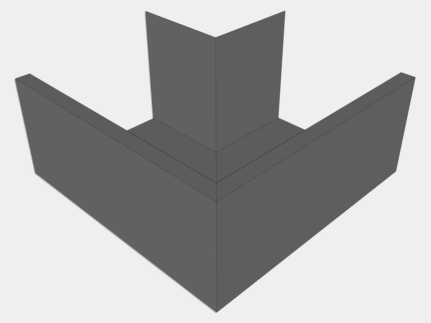 U-Style Bonderized Steel Box Gutter Outside Miter (Paint Grip)