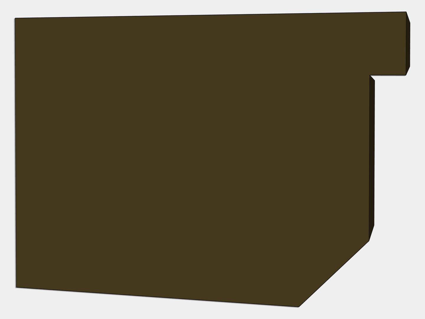 D-Style Residential 24 Gauge Kynar Steel Box Gutter Left / Right End Cap D-Style Residential 24 Gauge Kynar Steel Box Gutter Left / Right End Cap