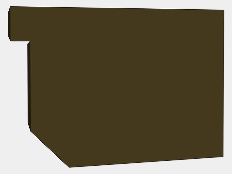 D-Style Residential 24 Gauge Kynar Steel Box Gutter Left / Right End Cap