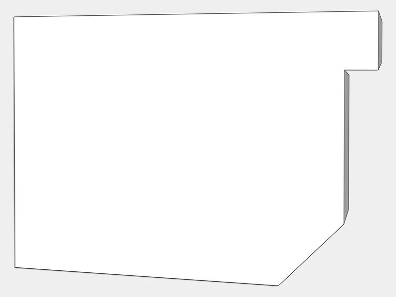 D-Style Residential 0.032" Aluminum Kynar Box Gutter Left / Right End Cap