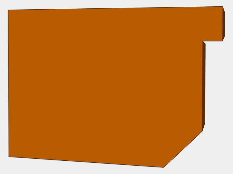 D-Style Residential Copper Box Gutter Left / Right End Cap