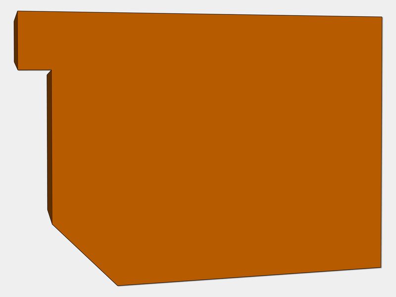 D-Style Residential Copper Box Gutter Left / Right End Cap