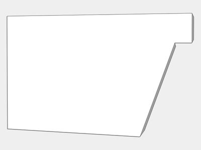 F-Style Industrial 0.027 F-Style Industrial 0.027" Aluminum Box Gutter Left / Right End Cap