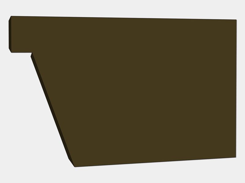F-Style Industrial Kynar Steel Box Gutter Left / Right End Cap