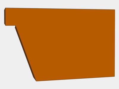 F-Style Industrial Copper Box Gutter Left / Right End Cap