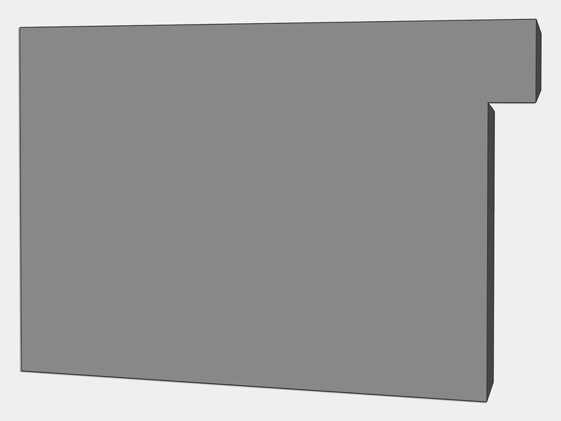 A-Style Commercial Lead Coated Copper Box Gutter Left / Right End Cap