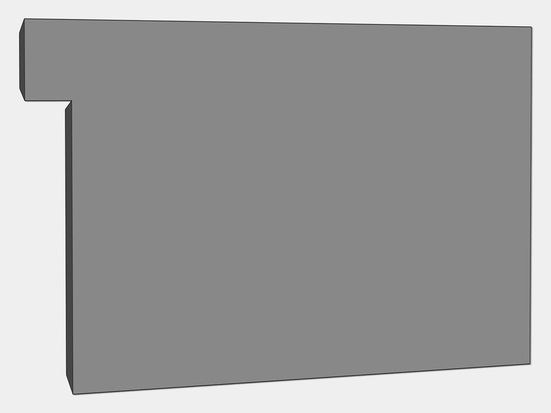 A-Style Commercial Lead Coated Copper Box Gutter Left / Right End Cap