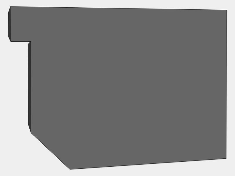 D-Style Residential Bonderized Steel Box Gutter Left / Right End Cap (Paint Grip)