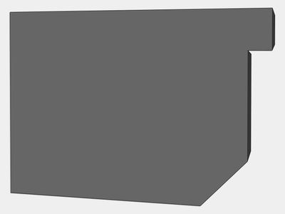 D-Style Residential Bonderized Steel Box Gutter Left / Right End Cap