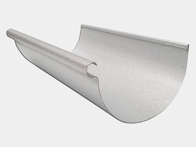 Reverse Bead Freedom Gray Half Round Gutter Reverse Bead Freedom Gray Half Round Gutter