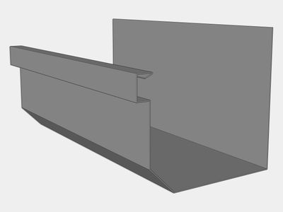D-Style Lead Coated Copper Residential Box Gutter
