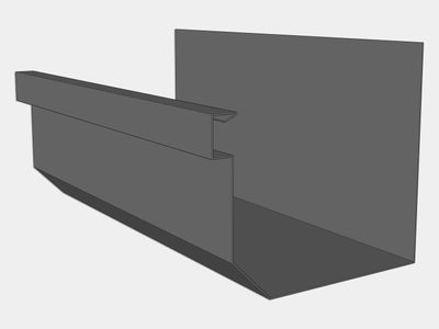 D-Style 26 Gauge Bonderized Steel Residential Box Gutter