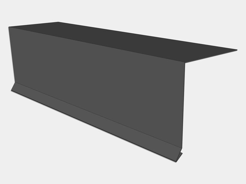 26 Gauge Bonderized Steel Drip Edge with Kick (Paint Grip) 26 Gauge Bonderized Steel Drip Edge with Kick (Paint Grip)