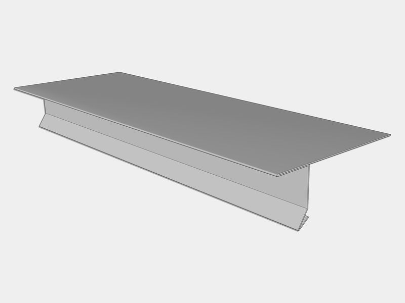 Freedom Gray T-Style Locking Drip Edge with Kick