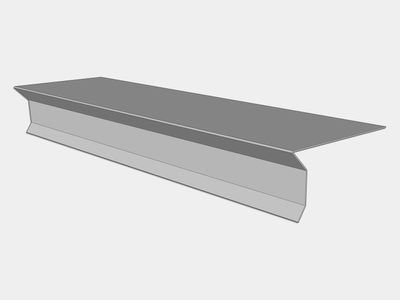 Freedom Gray D-Style Shingle Roof Drip Edge with Kick Freedom Gray D-Style Shingle Roof Drip Edge with Kick