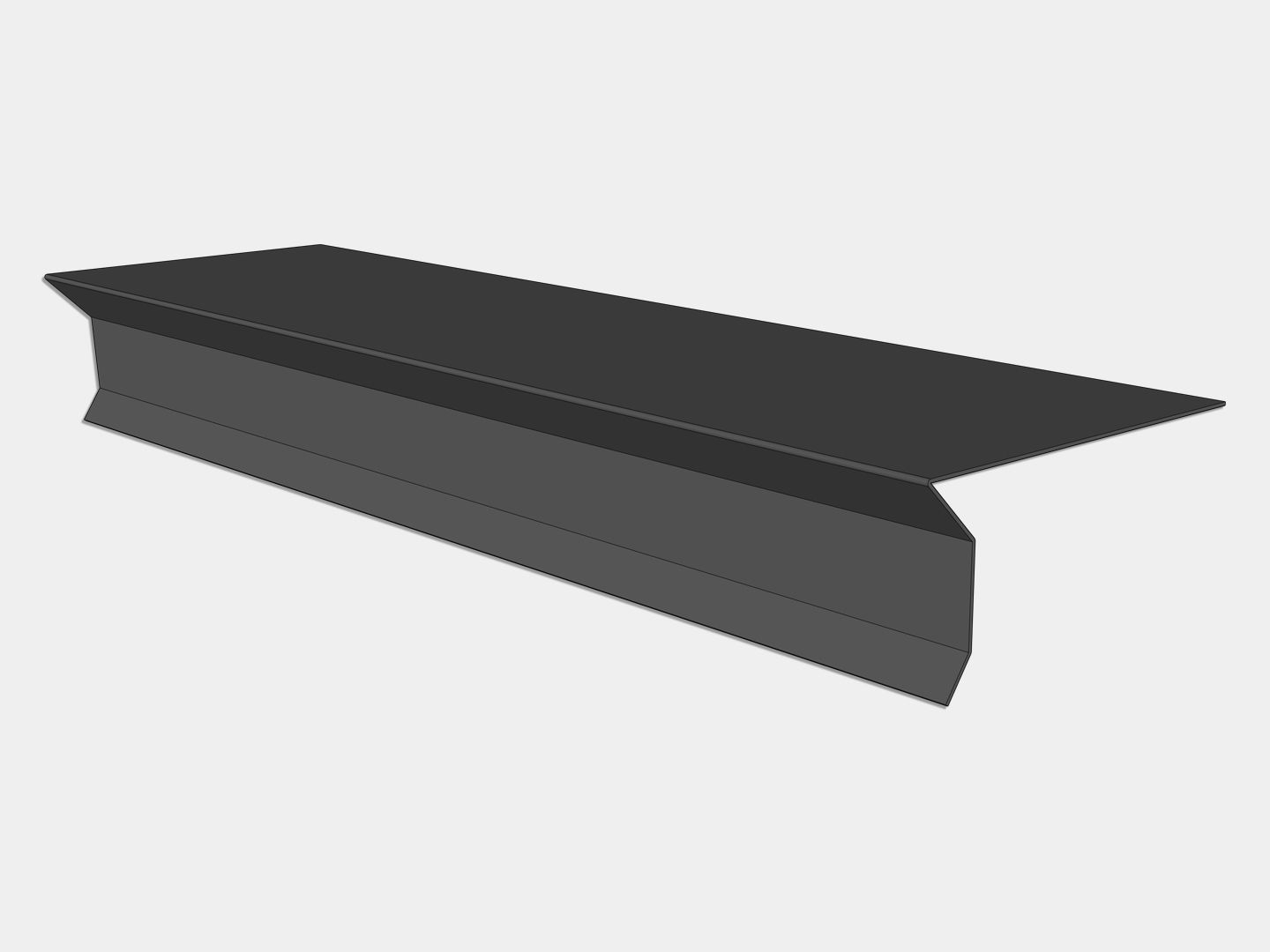 Bonderized Steel D-Style Shingle Roof Drip Edge with Kick (Paint Grip)