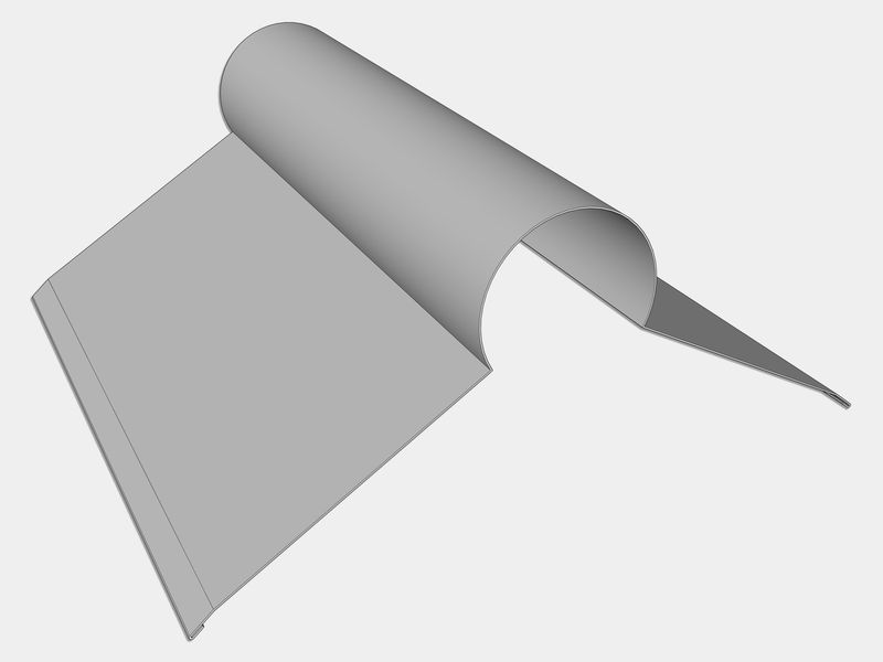 Freedom Gray Ridge Roll Roof Flashing