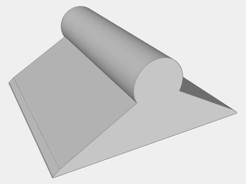 End Cap for Freedom Gray Ridge Roll Roof Flashing