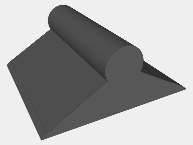 End Cap for Bonderized Steel Ridge Roll Roof Flashing (Paint Grip)