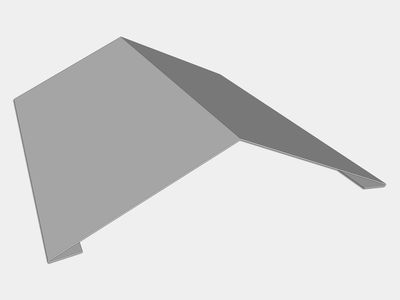 Freedom Gray Ridge Cap Roof Flashing Freedom Gray Ridge Cap Roof Flashing