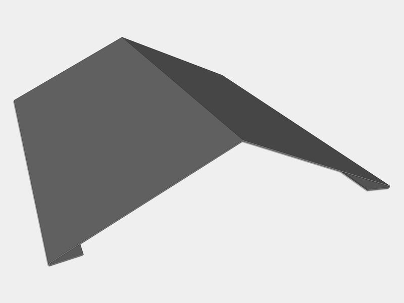 Lead Coated Copper Ridge Cap Roof Flashing